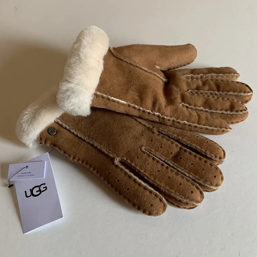 UGG Perforated Shearling Gloves
